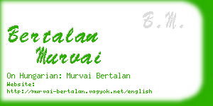 bertalan murvai business card